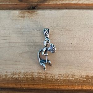 Sterling silver kokopelli pendant